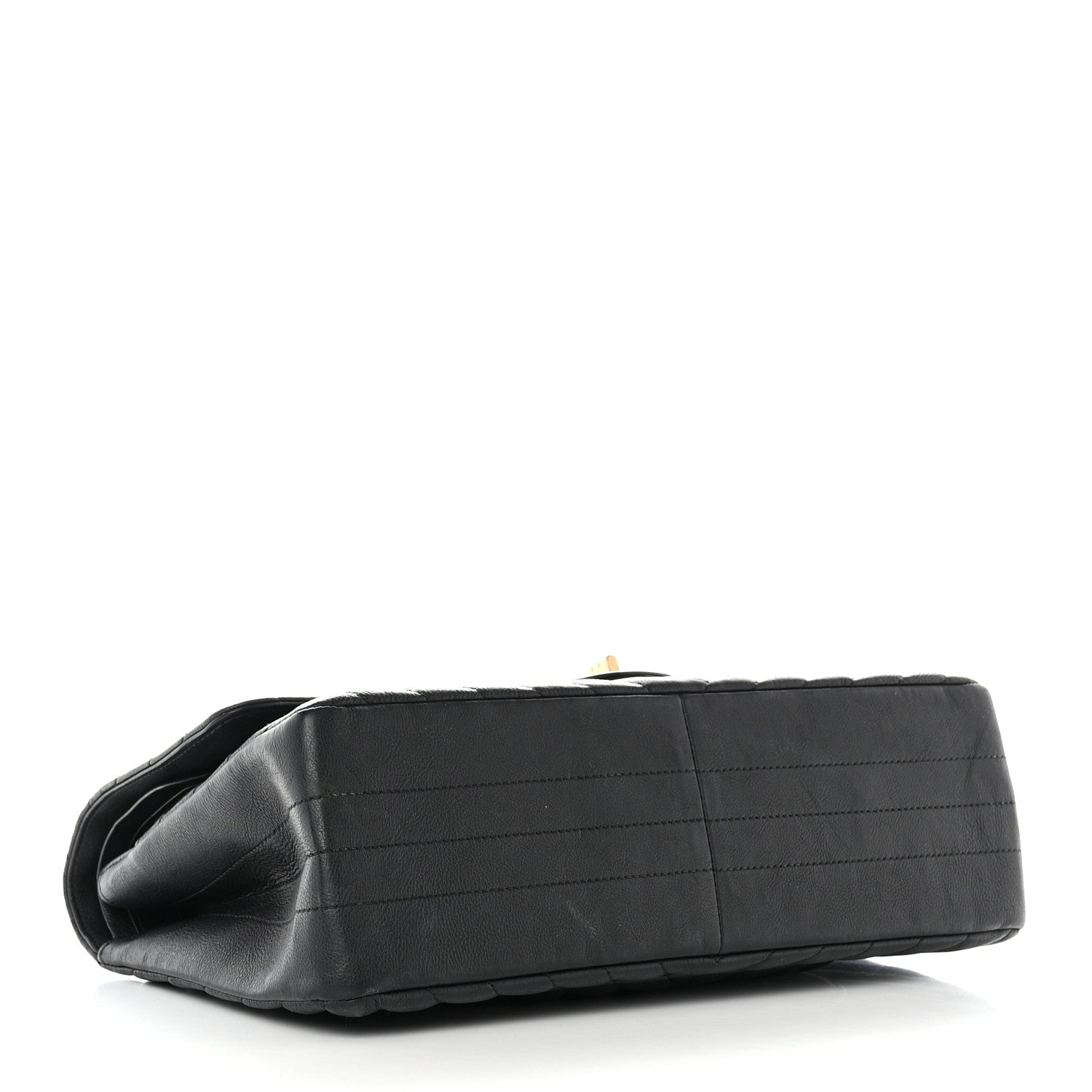 Crumpled Calfskin Chevron Quilted 2.55 Reissue 226 Black