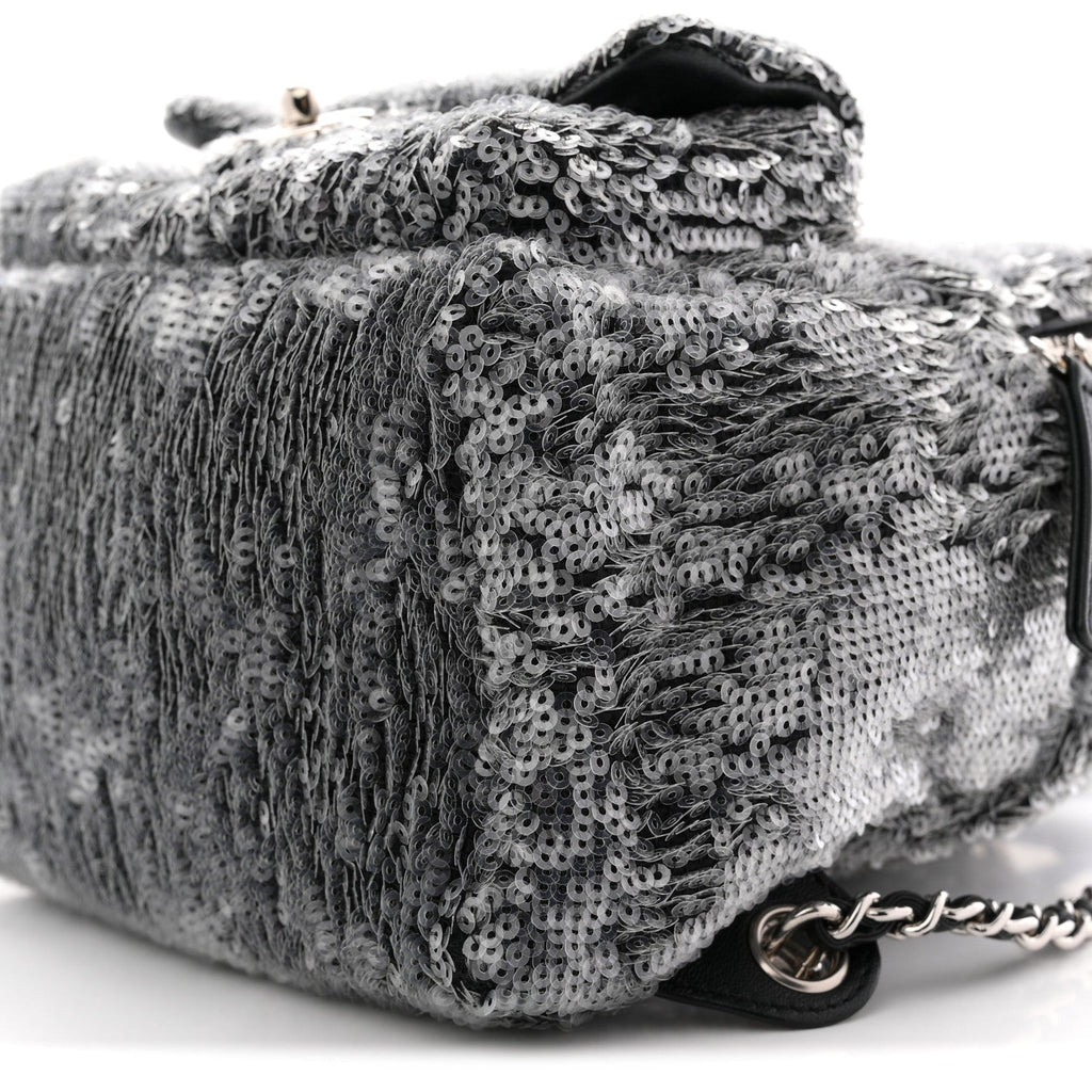 Sequin Waterfall Backpack Grey