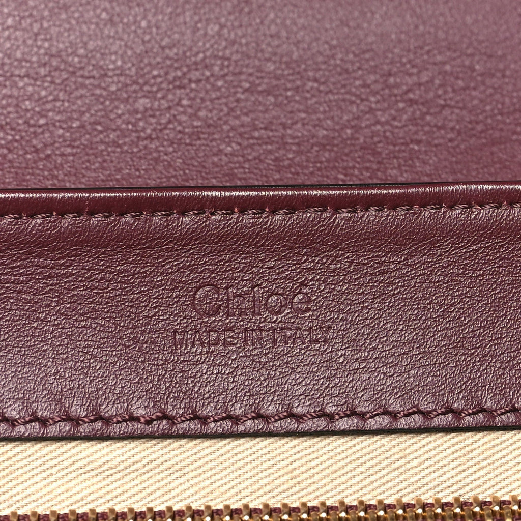 Spazzolato Sfumato Calfskin Small C Double Carry Burnt Brown
