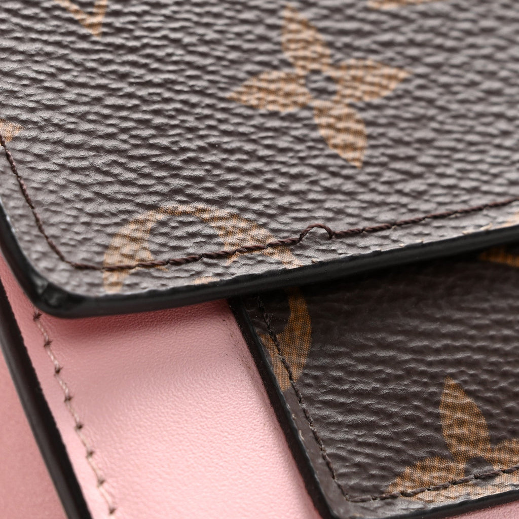 Monogram Flore Chain Wallet Rose Ballerine