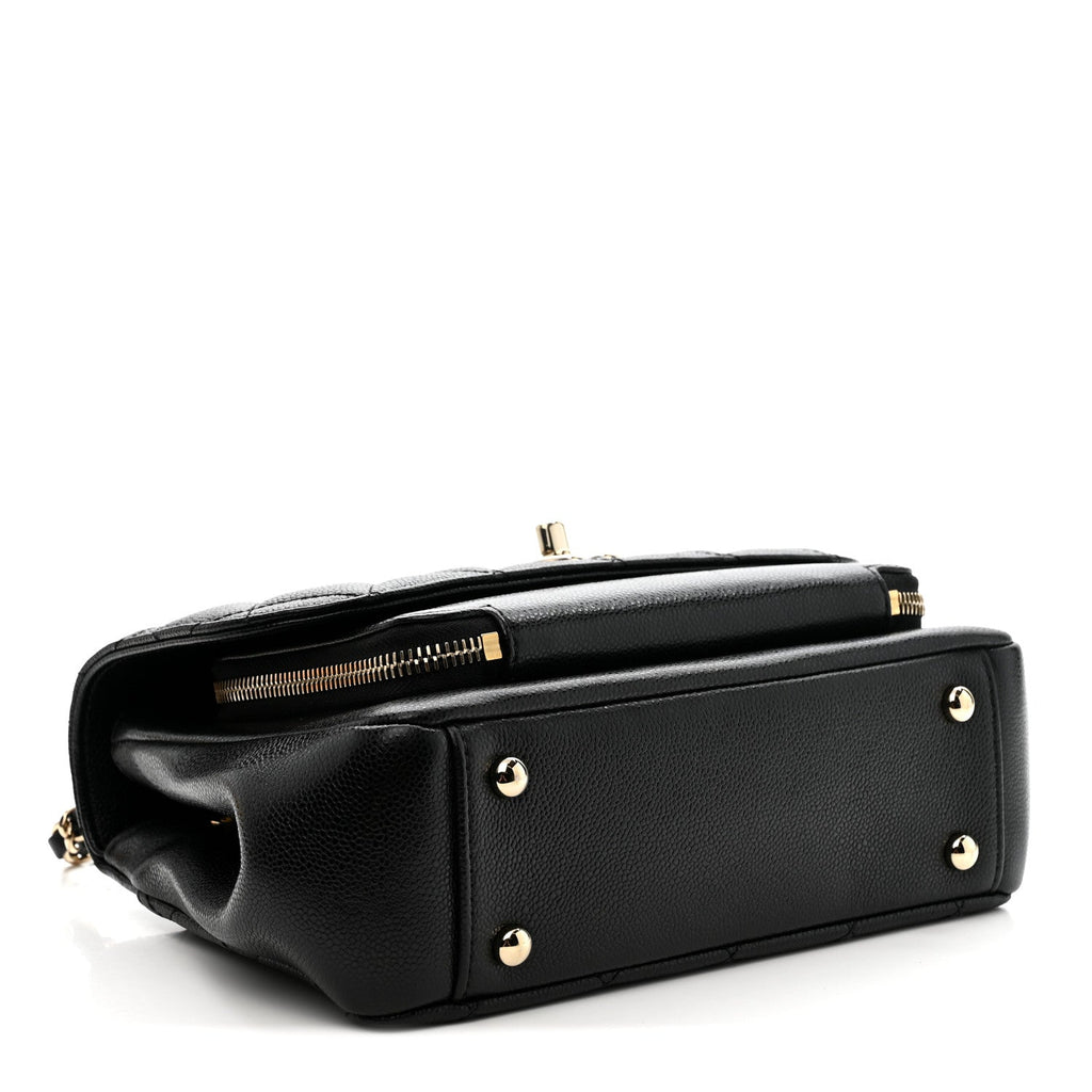 Caviar Quilted Medium Business Affinity Flap Black