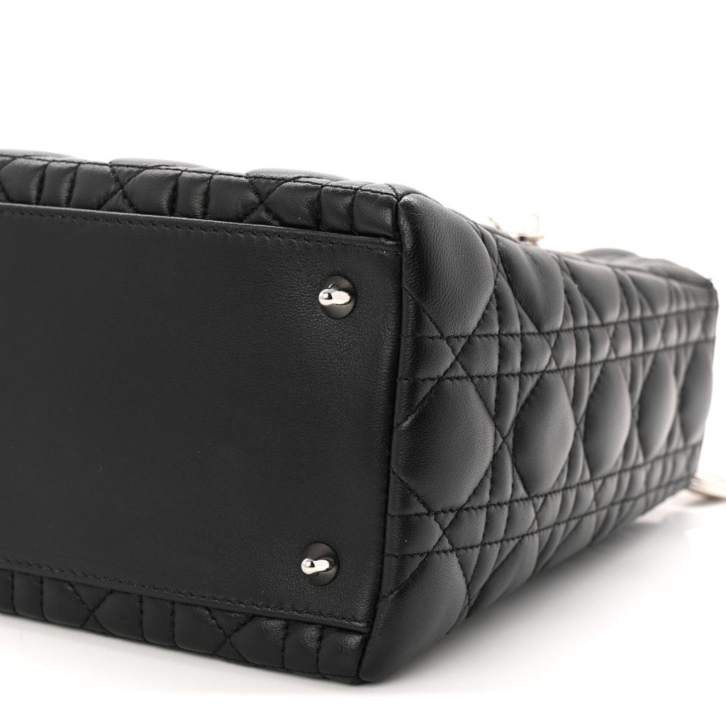Lambskin Cannage Medium Lady Dior Black