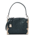 Calfskin Debossed Monogram Side Trunk Moon Bleu