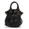 Agneau Giant 12 Gold Hardware Mini Pompon Black