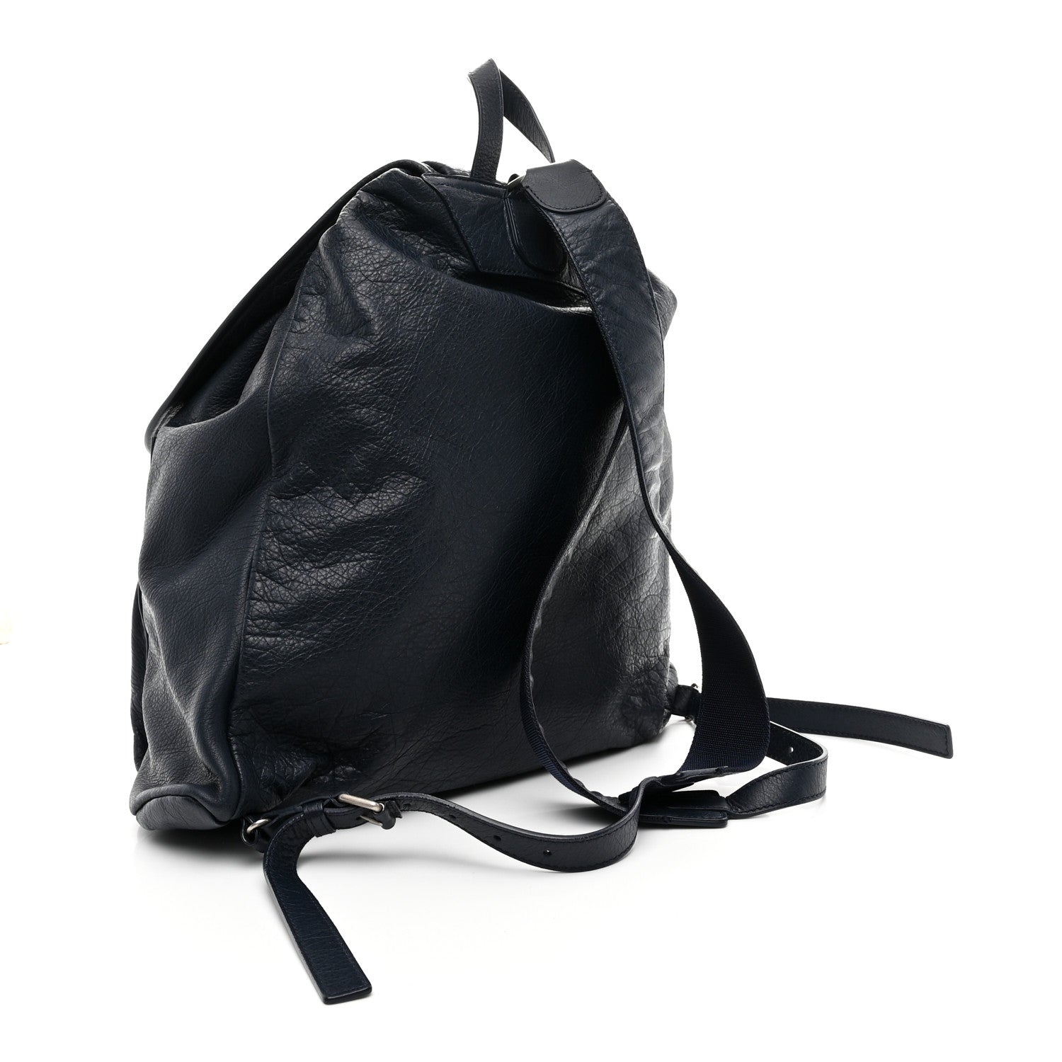 Agneau Giant 12 Silver Hardware S Traveler Backpack Bleu Obscur
