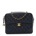 Caviar Quilted CC Shoulder Bag Navy