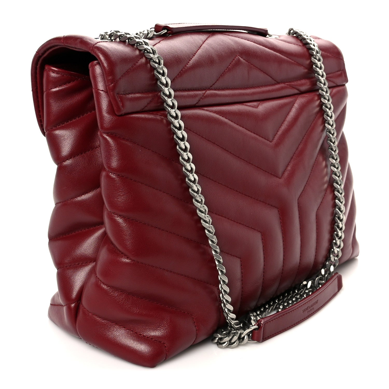 Calfskin Y Quilted Monogram Medium Loulou Chain Satchel Palissandre