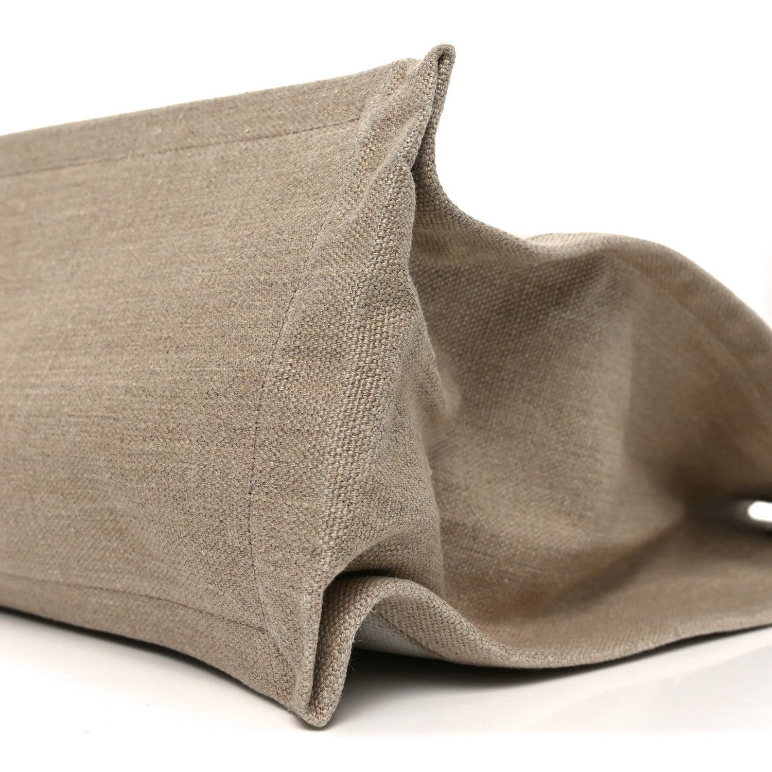 Linen Calfskin Rive Gauche Tote Greggio Natural