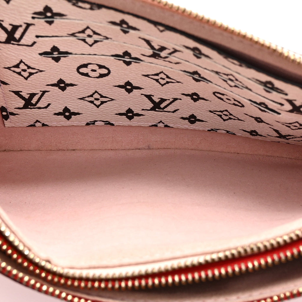 Monogram Giant Double Zip Pochette Rouge
