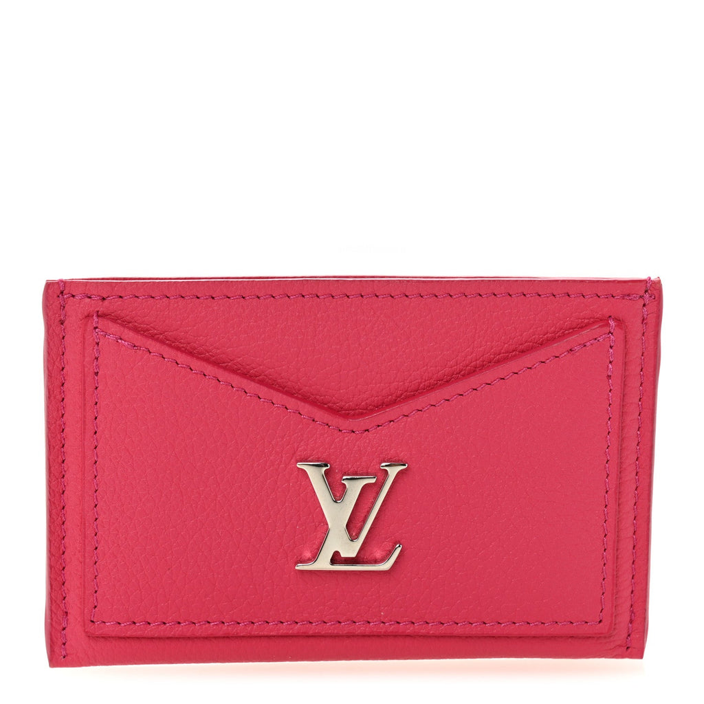 Calfskin Lockme  Holder Hot Pink