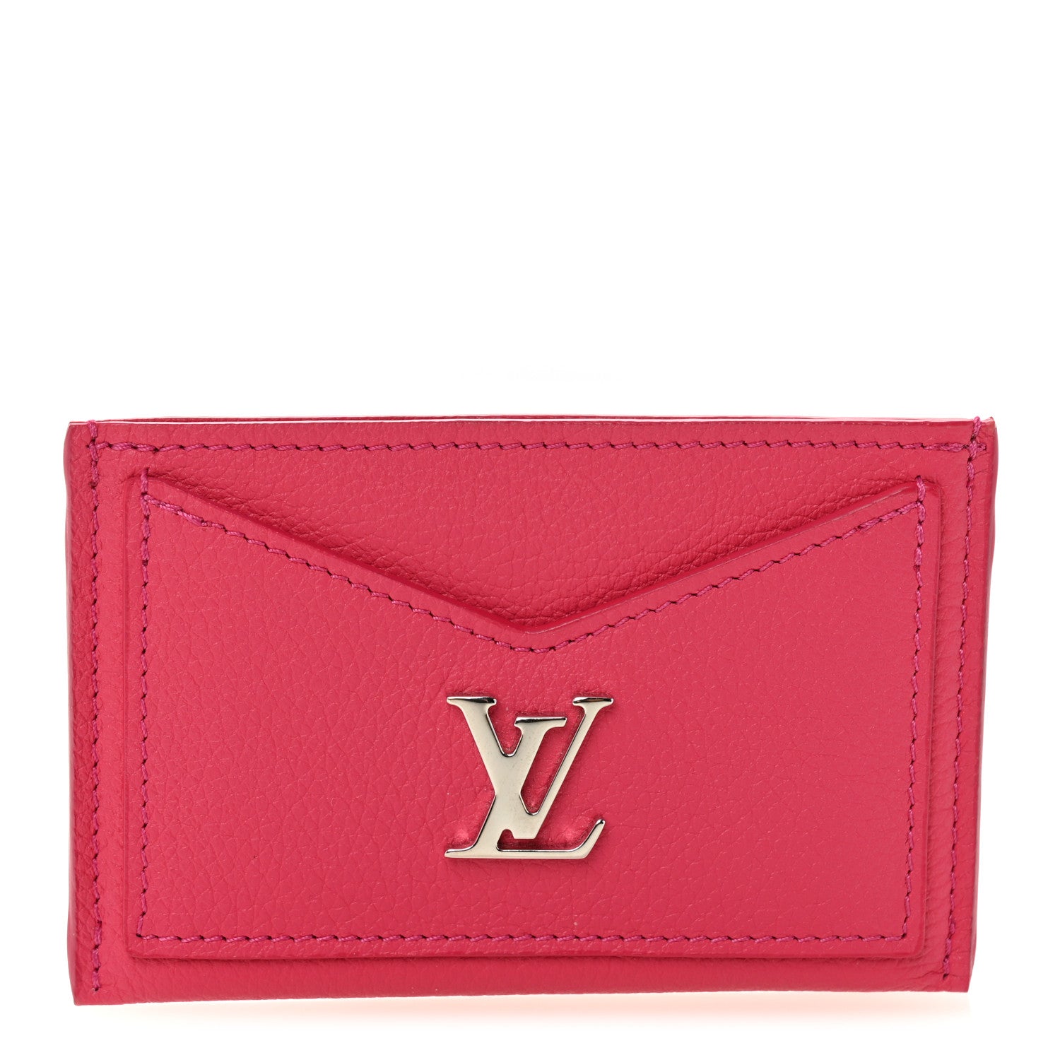 Calfskin Lockme  Holder Hot Pink