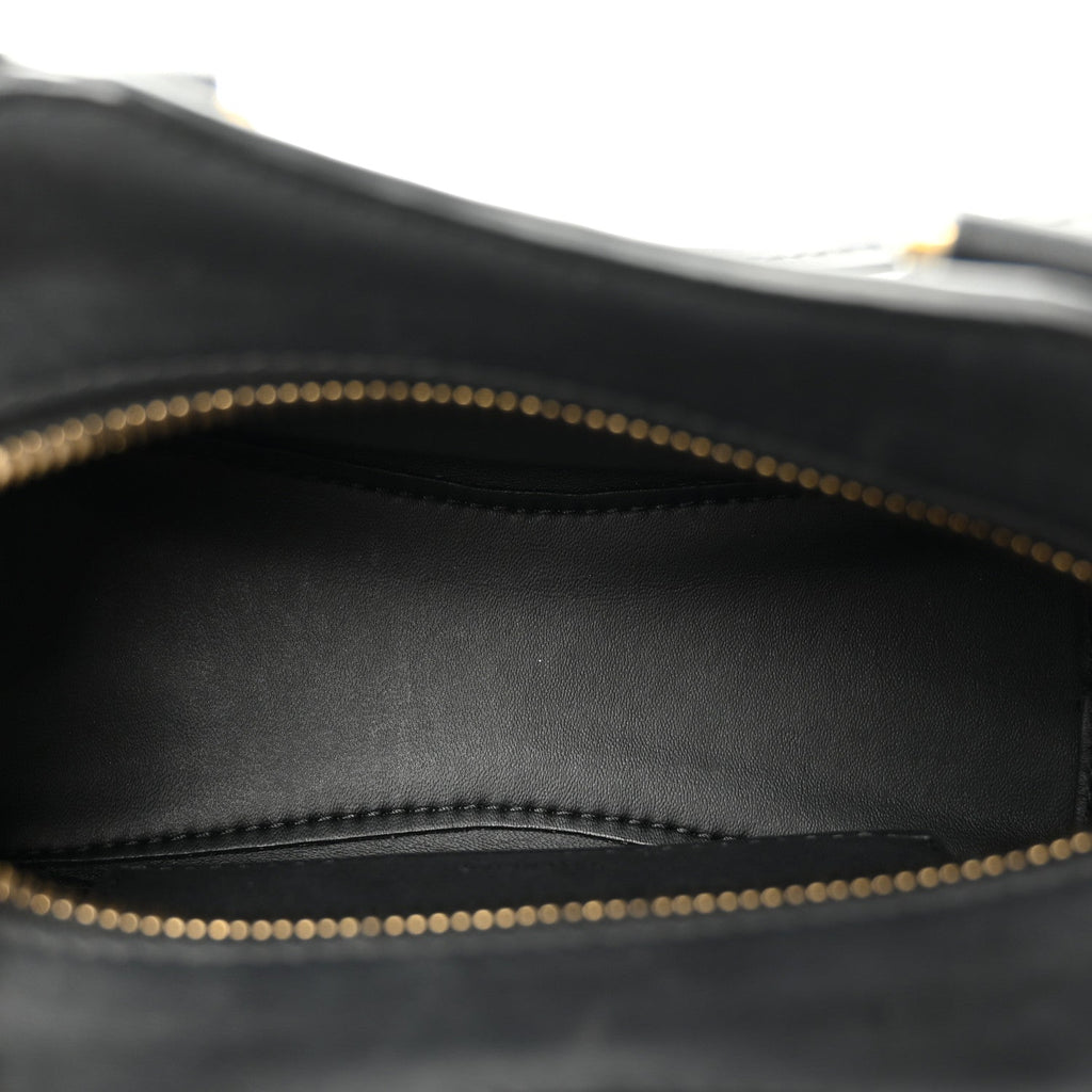 Smooth Calfskin Neo Classic Brass Hardware Nano City Crossbody Black