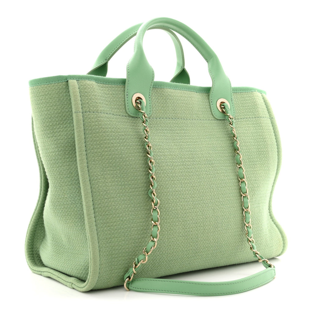 Mixed Fibers Small Deauville Tote Green