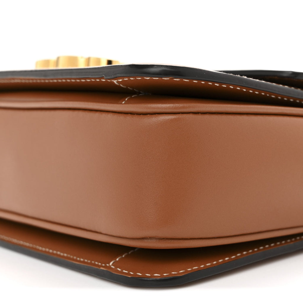 Calfskin Triomphe Canvas Teen Triomphe Bag Tan