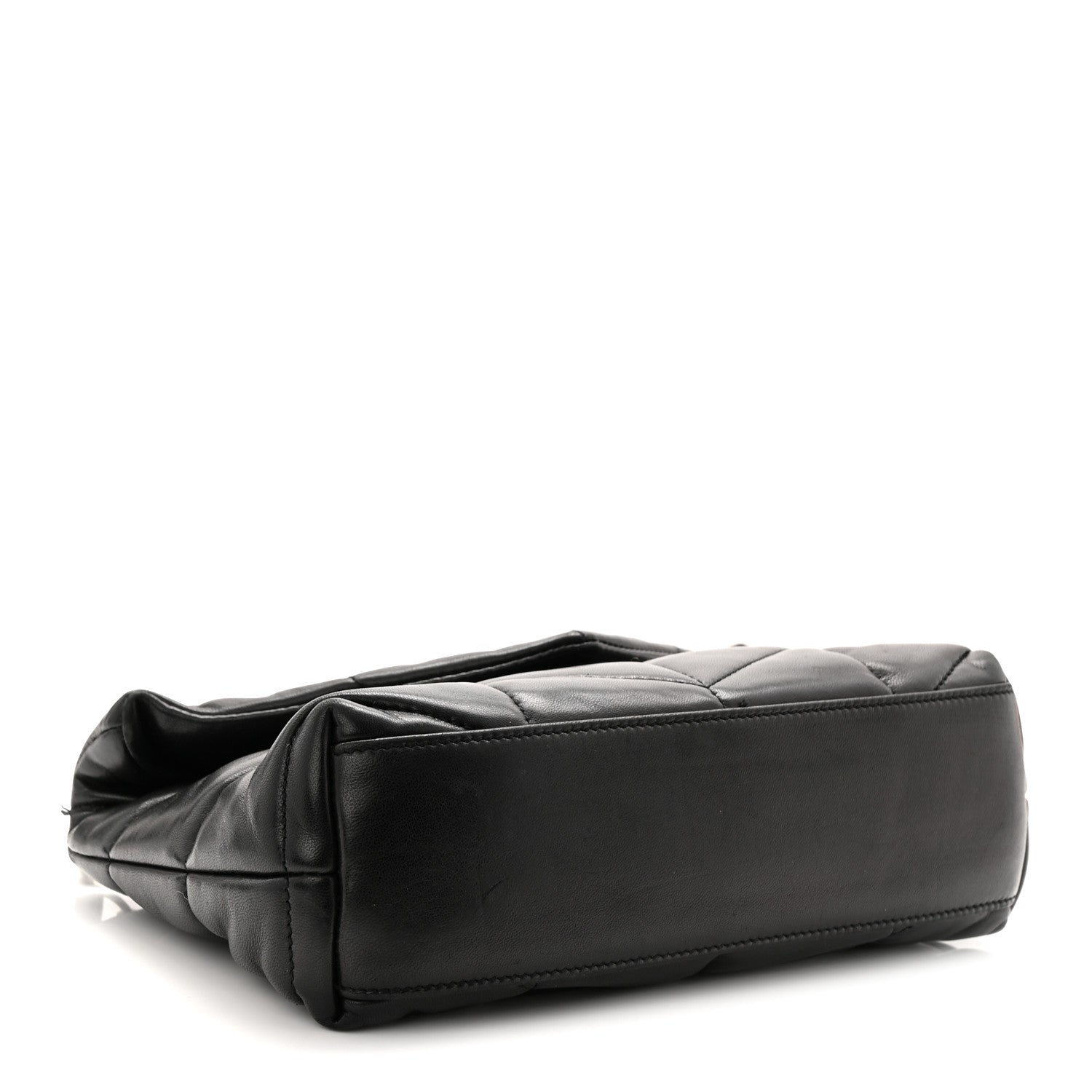 Lambskin Quilted Toy Loulou Puffer Monogram Chain Satchel Black