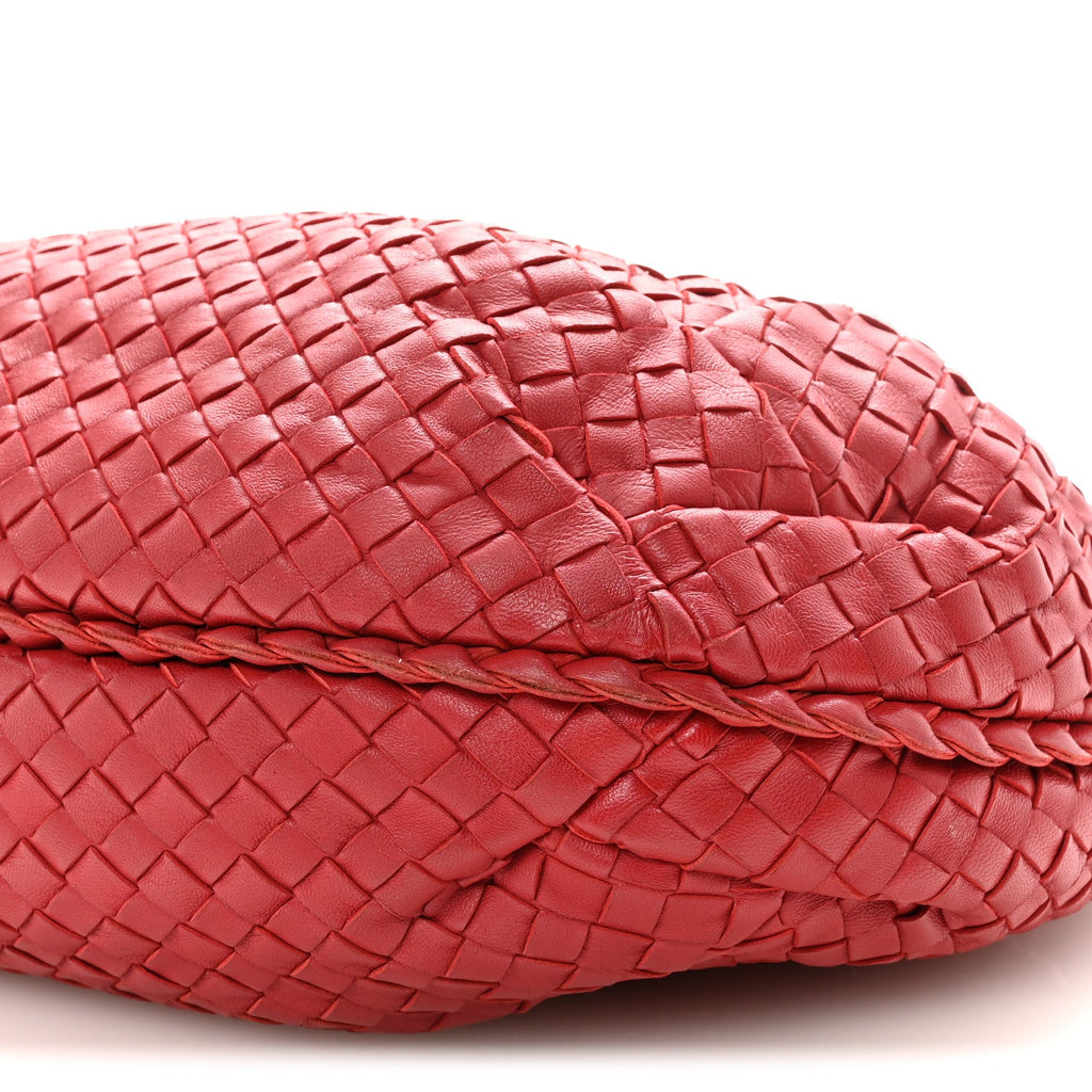 Nappa Intrecciato Medium Belly Veneta Hobo Rust