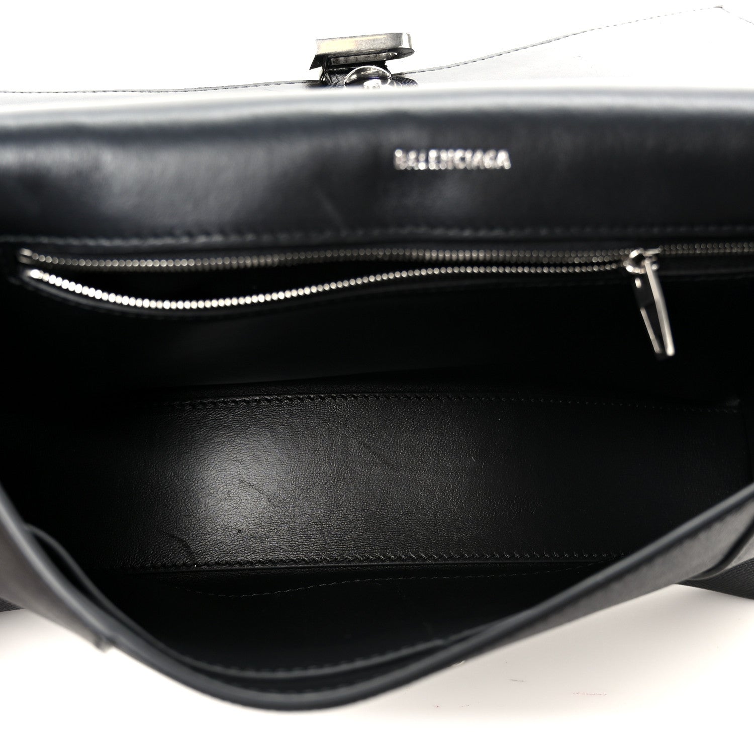Semi Matte Soft Textured Calfskin Downtown Shoulder Bag Black