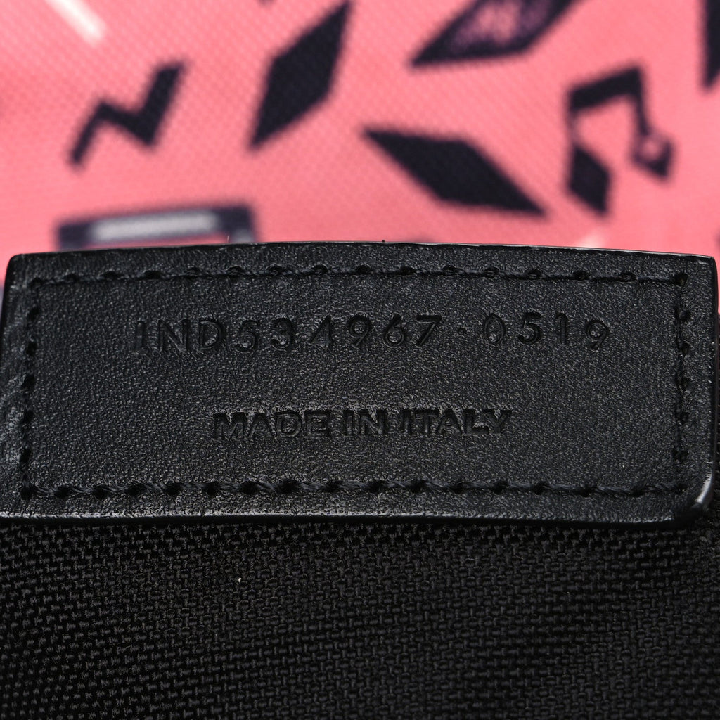 Canvas Radio Print City Backpack Pink