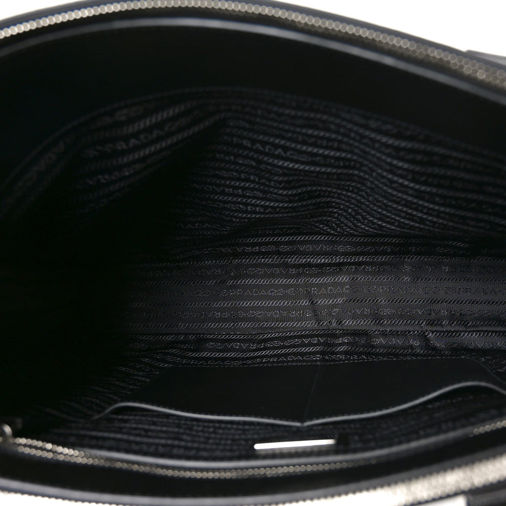 Saffiano Travel Extra Large Galleria Double Zip Tote Black