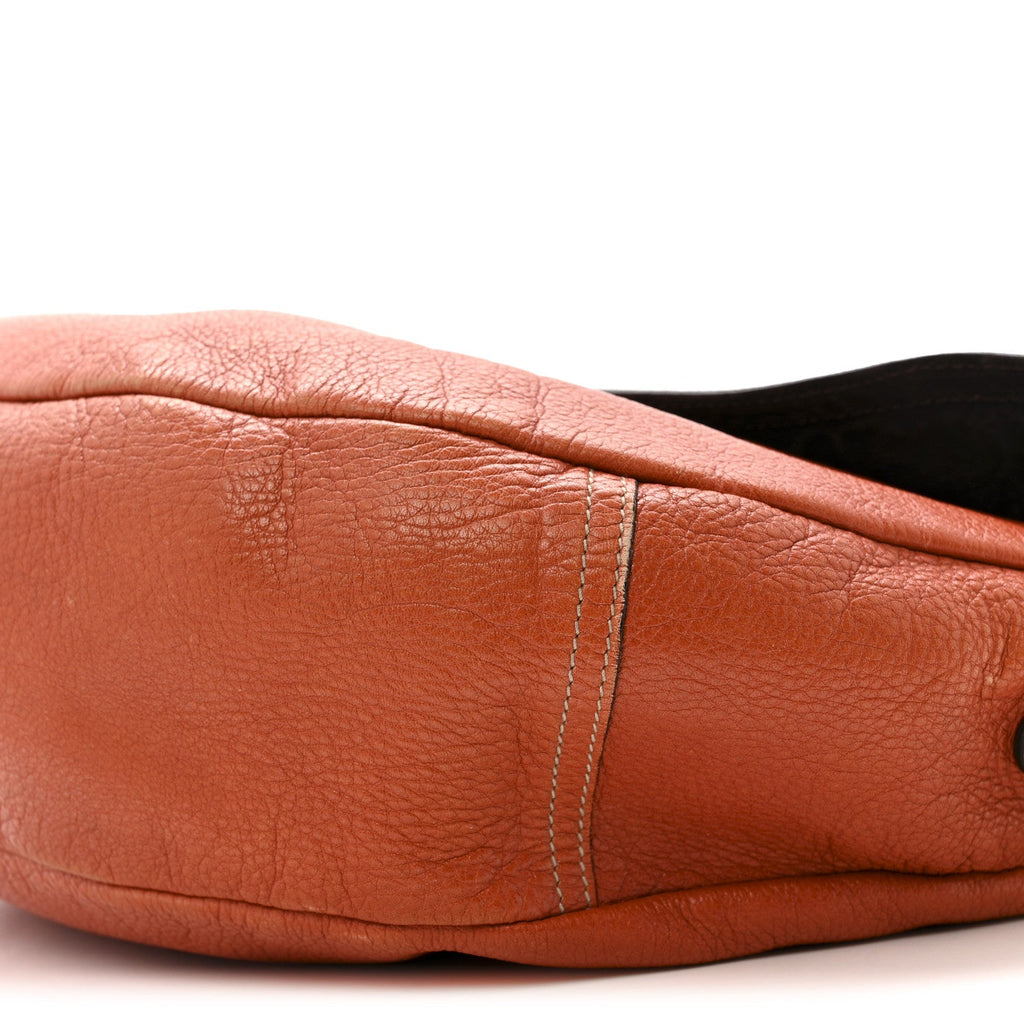 Soft Spongy Calfskin Daria Satchel Burnt Orange