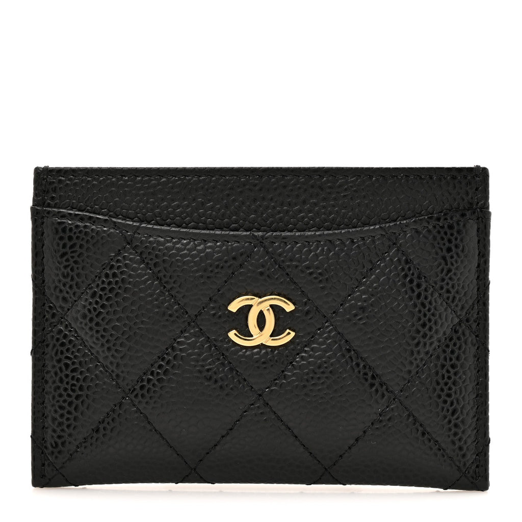 Caviar Quilted  Holder Black