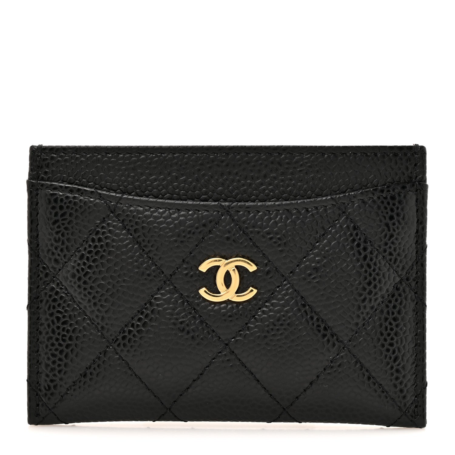 Caviar Quilted  Holder Black
