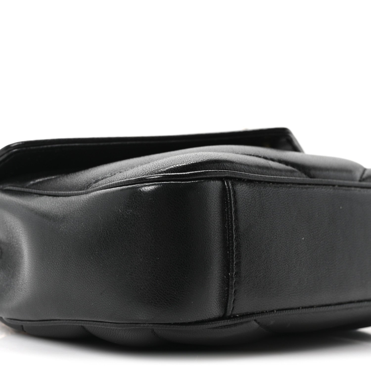 Lambskin Chevron Quilted Mini LouLou Black