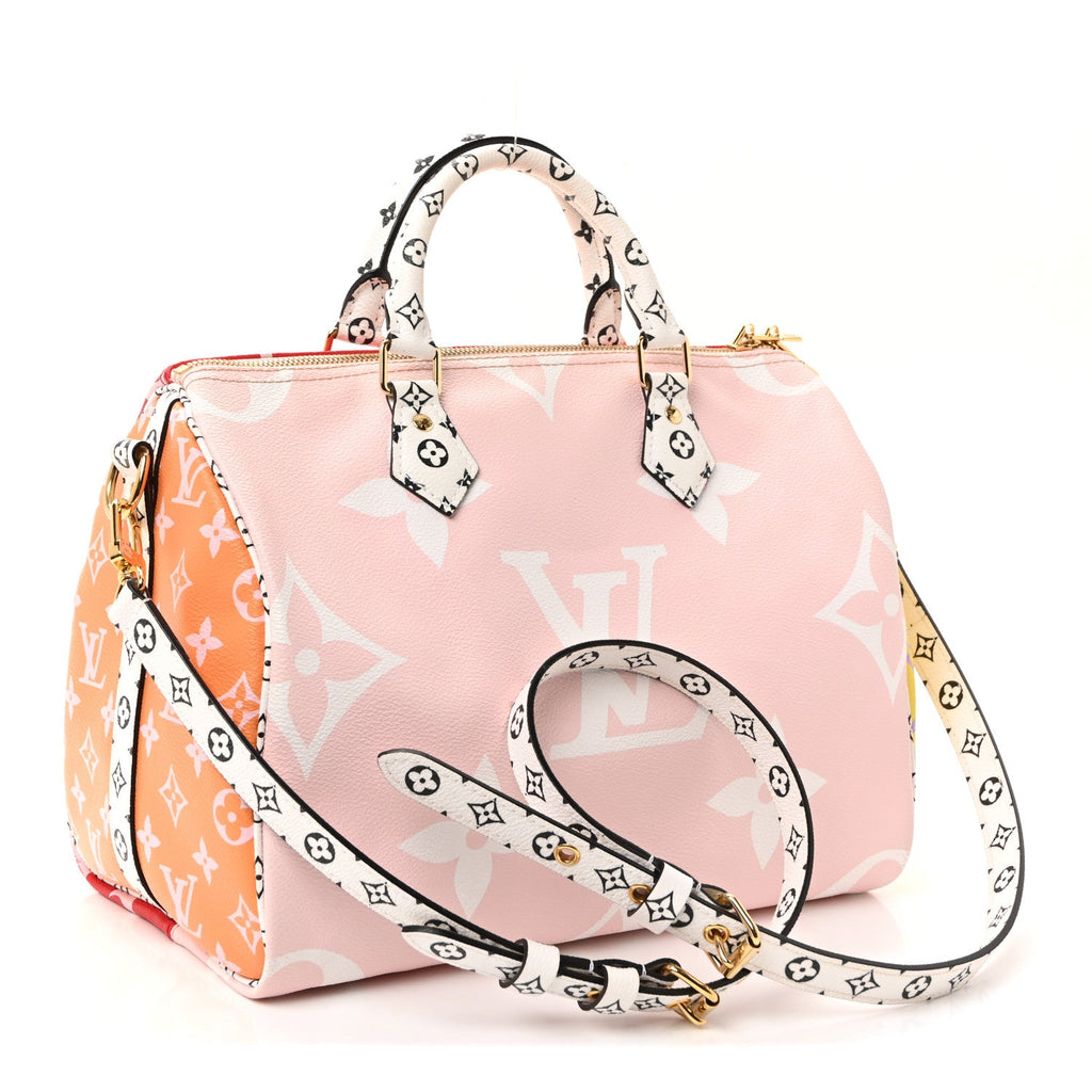 Monogram Giant Speedy Bandouliere 30 Rouge