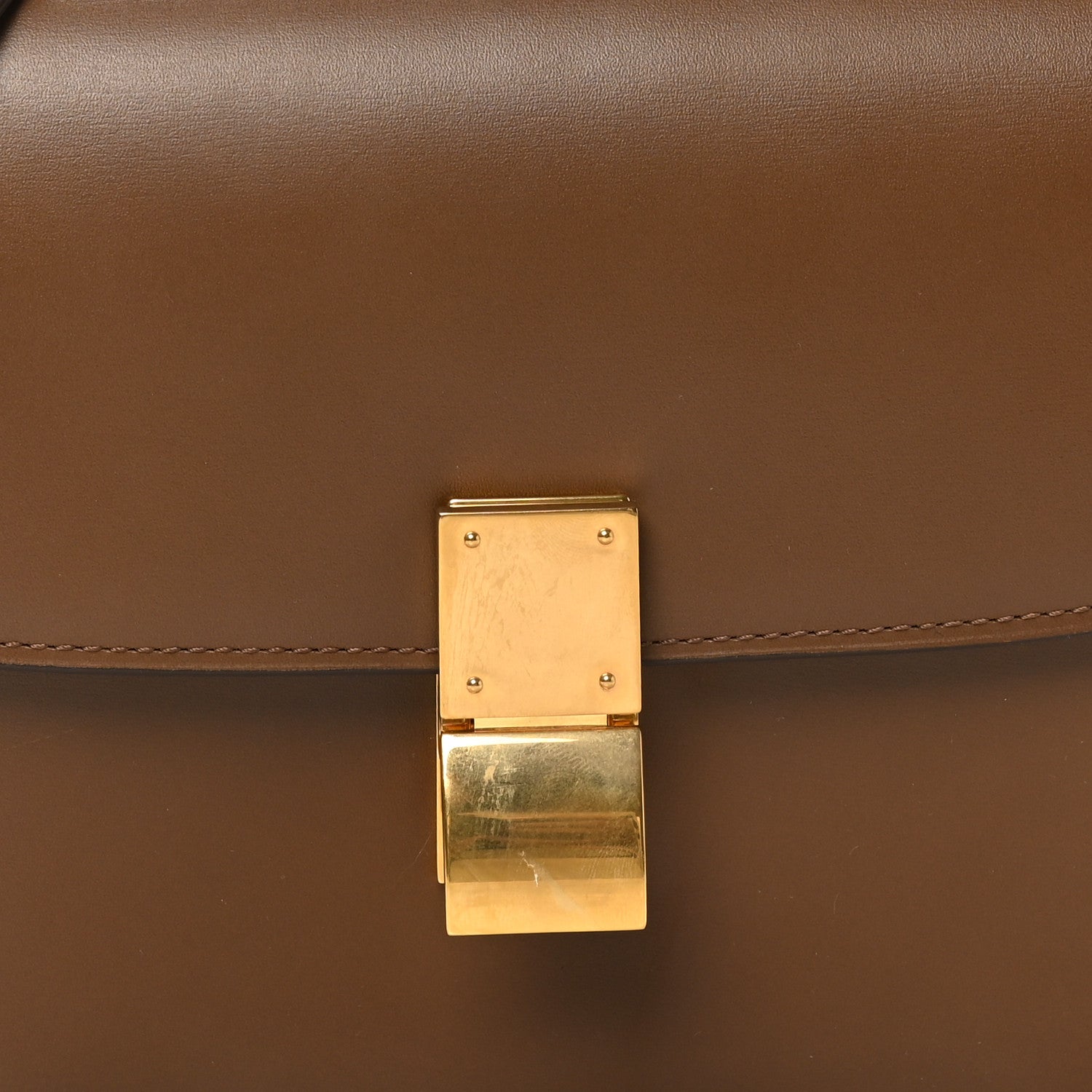 Box Calfskin Teen Classic Box Flap Bag Camel