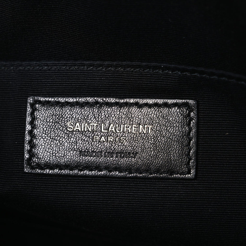 Calfskin Crocodile Embossed Monogram Lou Camera Bag Black