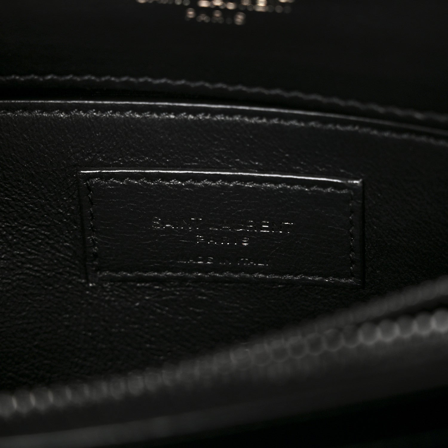 Calfskin Y Quilted Monogram Monochrome Small Loulou Chain Satchel Black