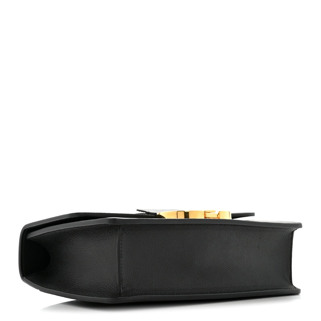 Grained Calfskin 30 Montaigne Flap Bag Black
