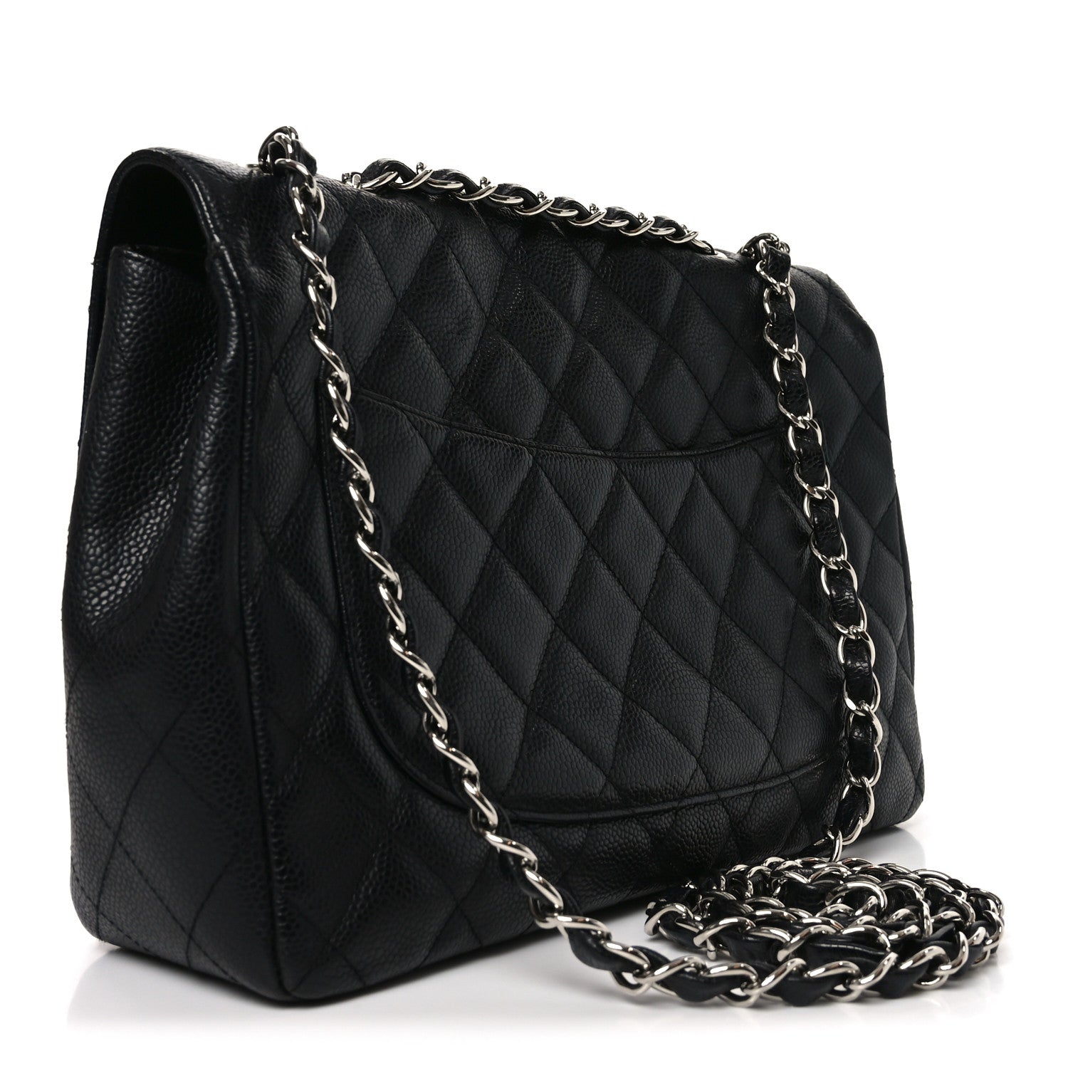 Caviar Quilted Jumbo Single Flap Black