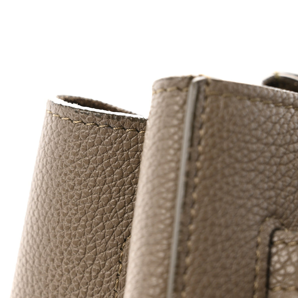 Soft Grained Calfskin Small Belt Cabas Phantom Taupe