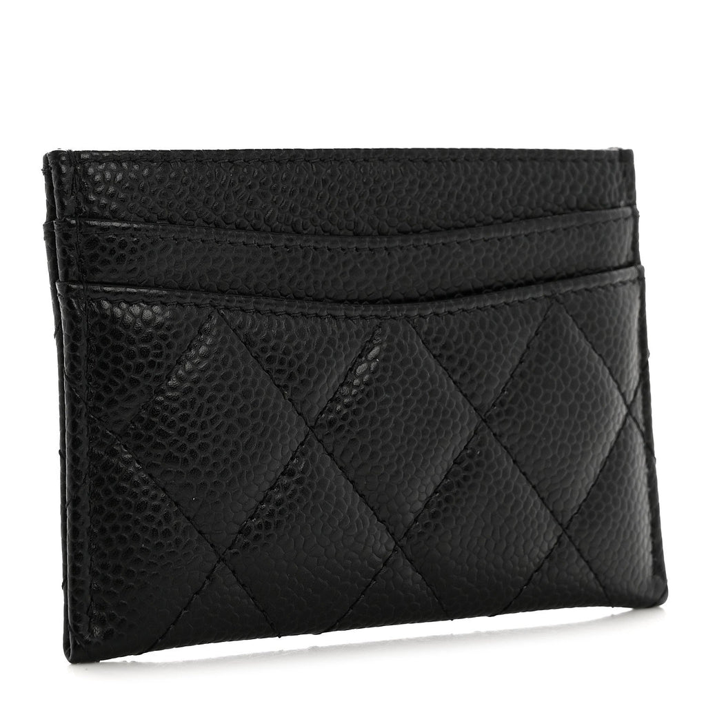Caviar Quilted  Holder Black