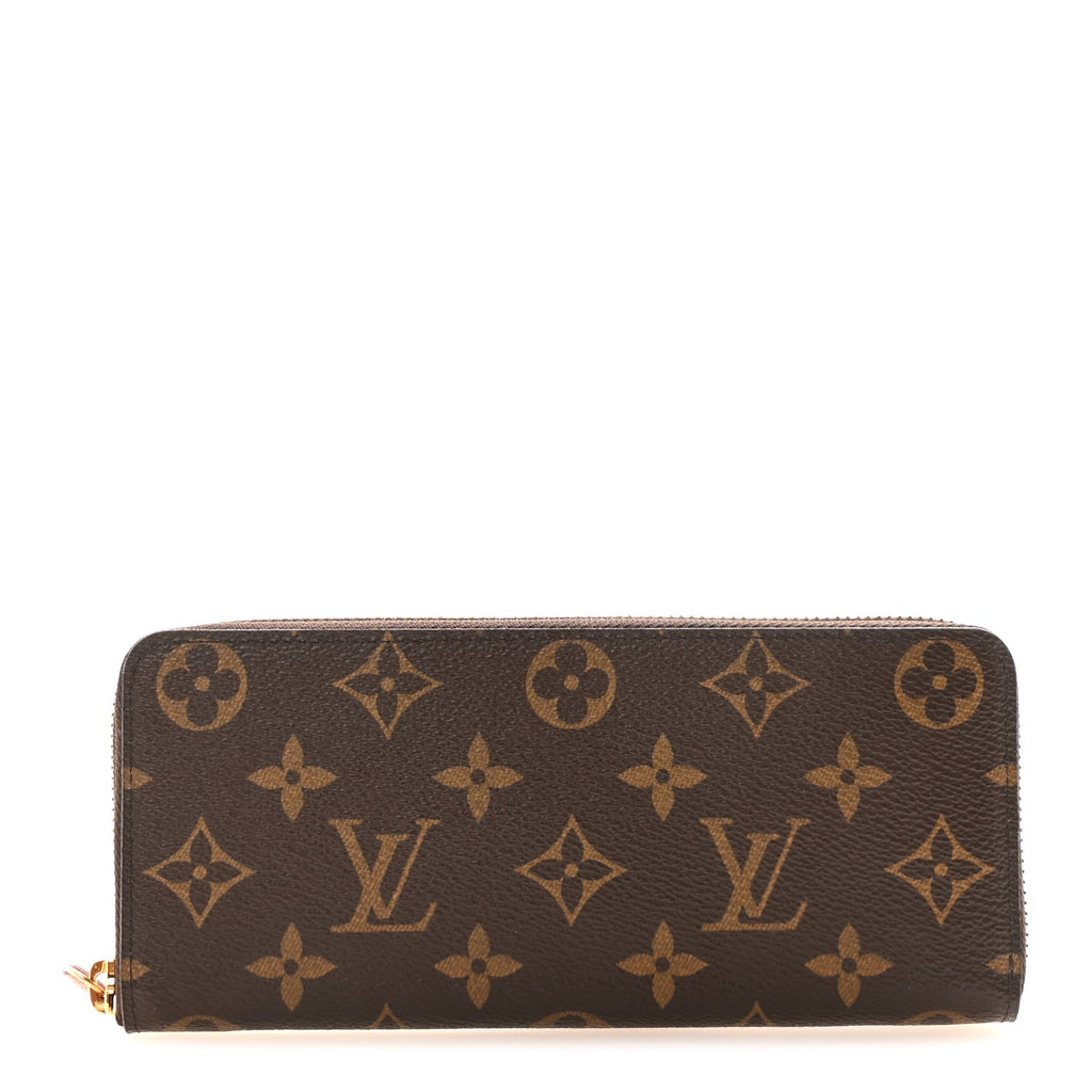 Monogram Clemence Wallet Rose Ballerine
