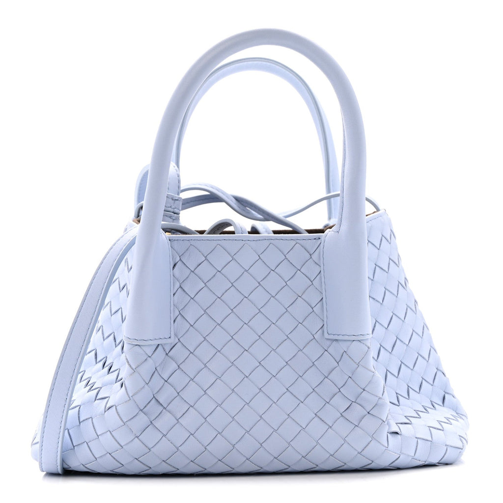 Calfskin Intrecciato Small Pinacoteca Tote Lunar Fondant