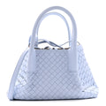 Calfskin Intrecciato Small Pinacoteca Tote Lunar Fondant