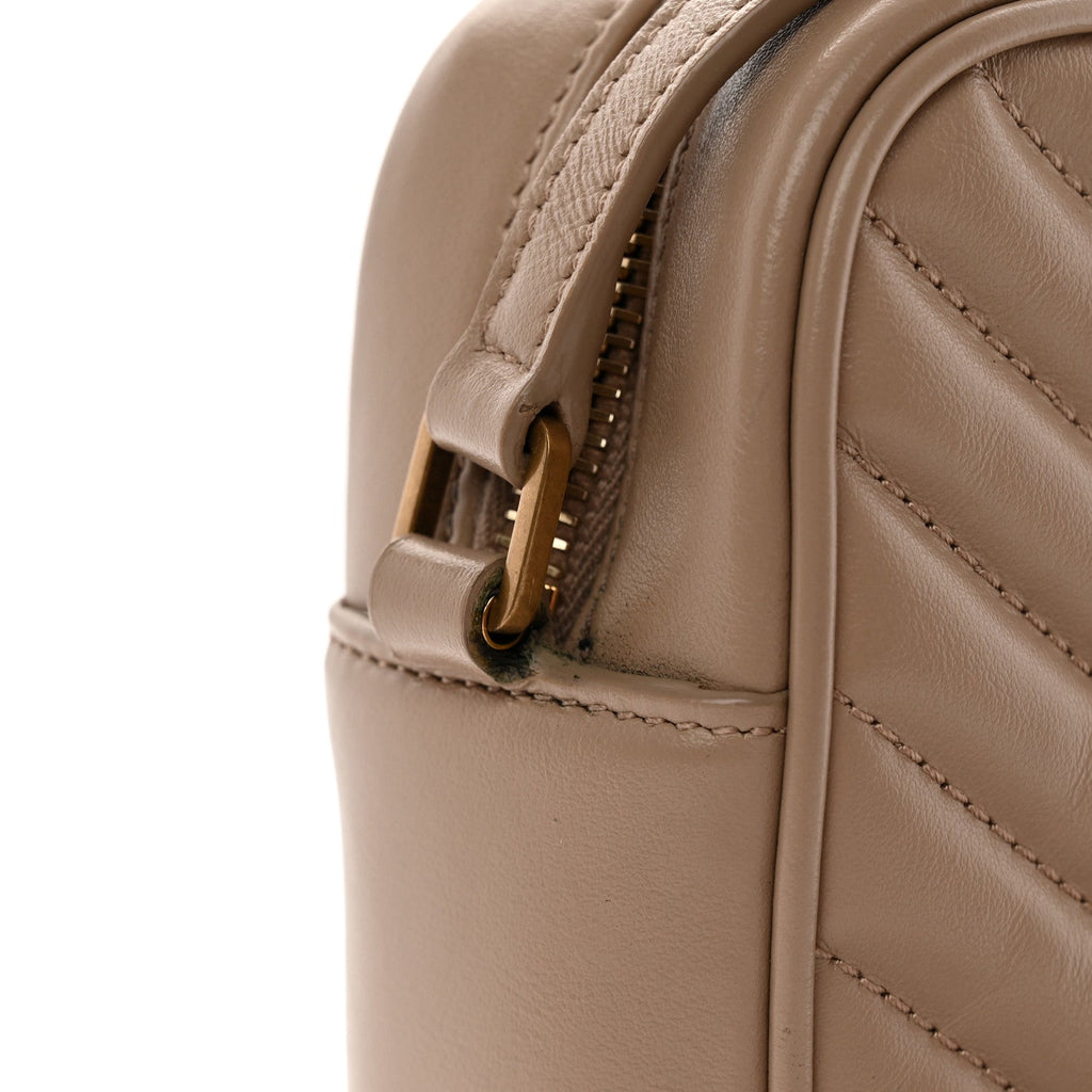 Calfskin Matelasse Monogram Lou Camera Bag Dark Latte