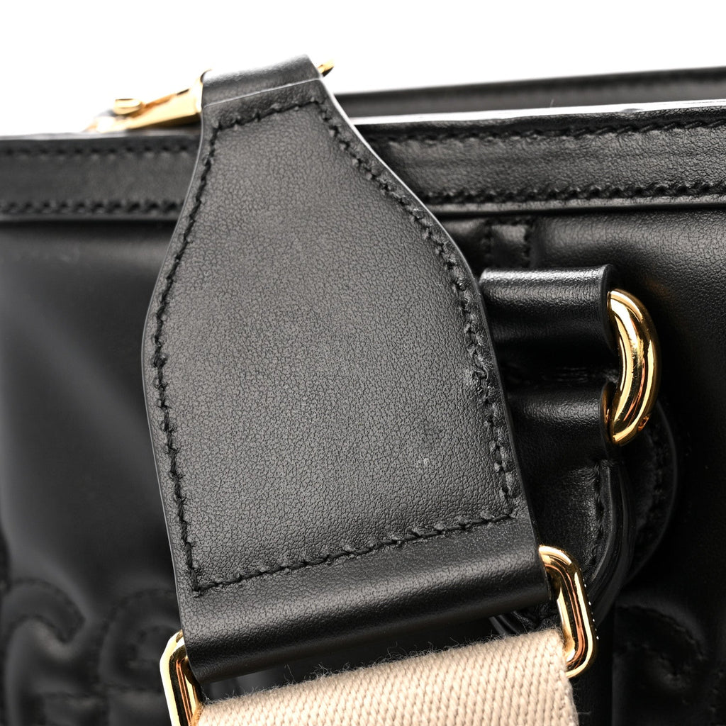 Calfskin GG Matelasse Tote Bag Black