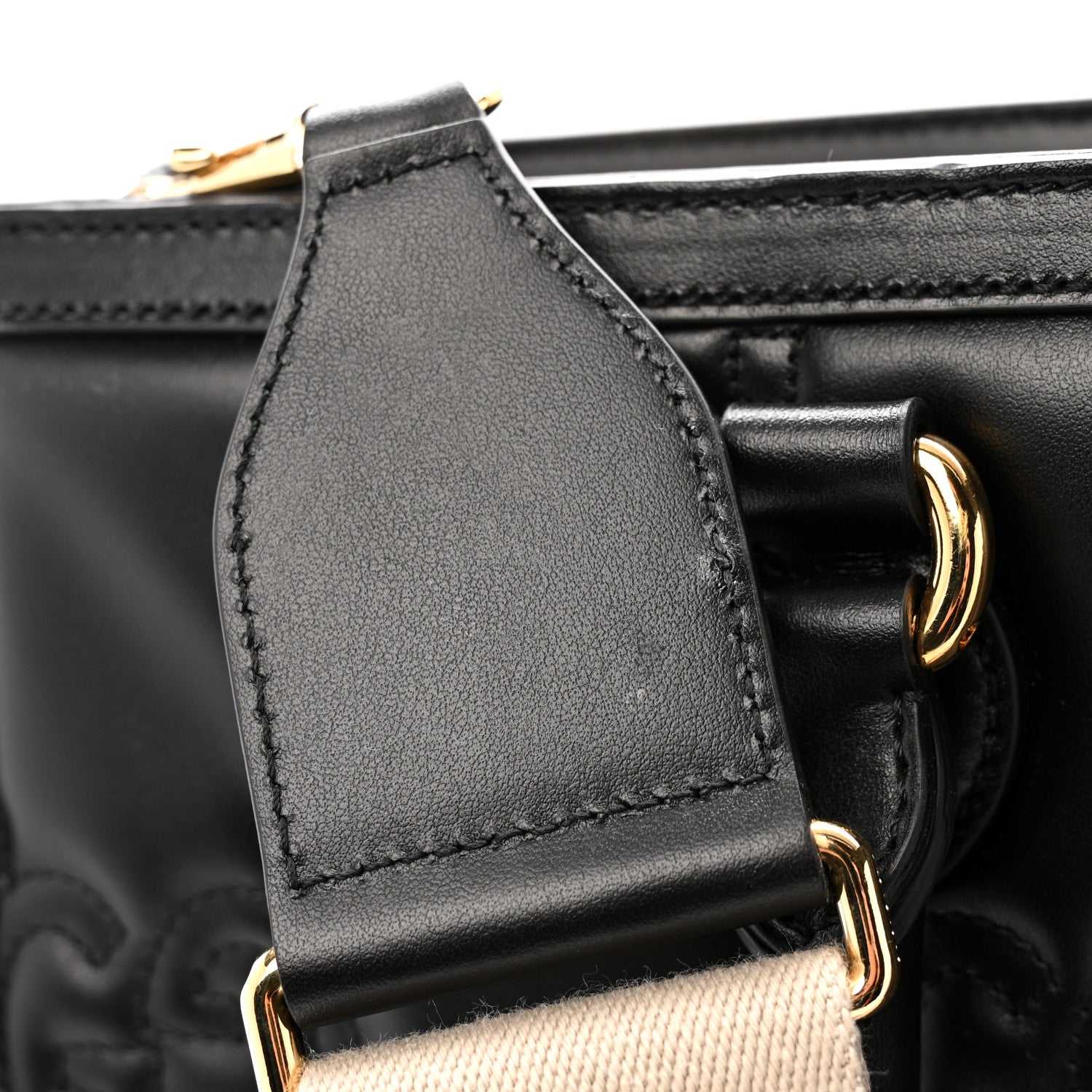 Calfskin GG Matelasse Tote Bag Black