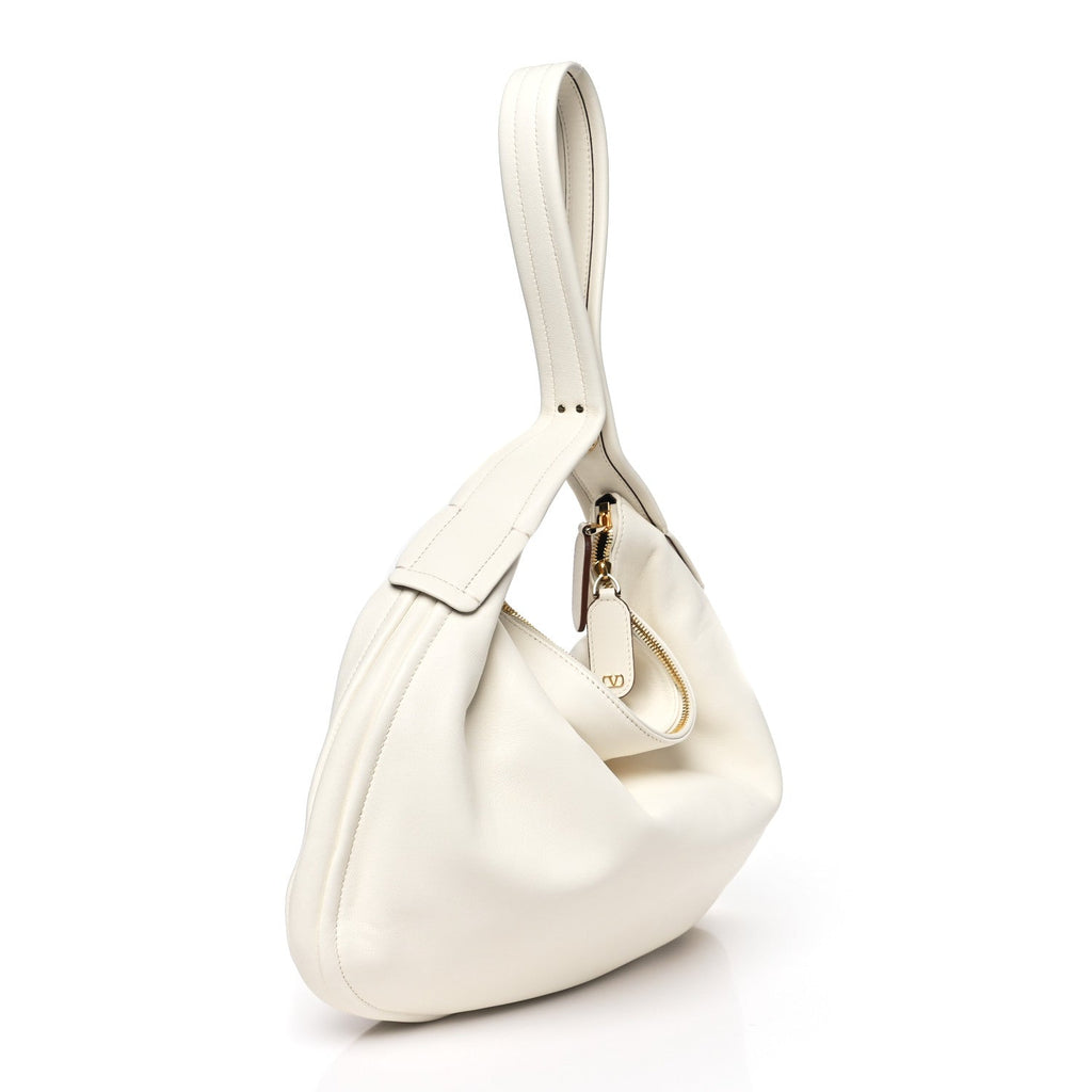 Calfskin Large Go-Hobo Bag Light Ivory