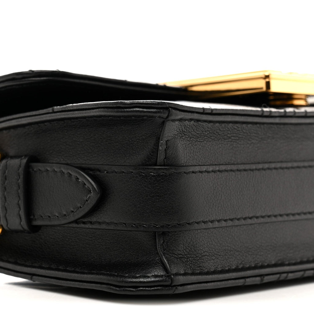 Calfskin Quilted All Over Miss Dior Flap Black