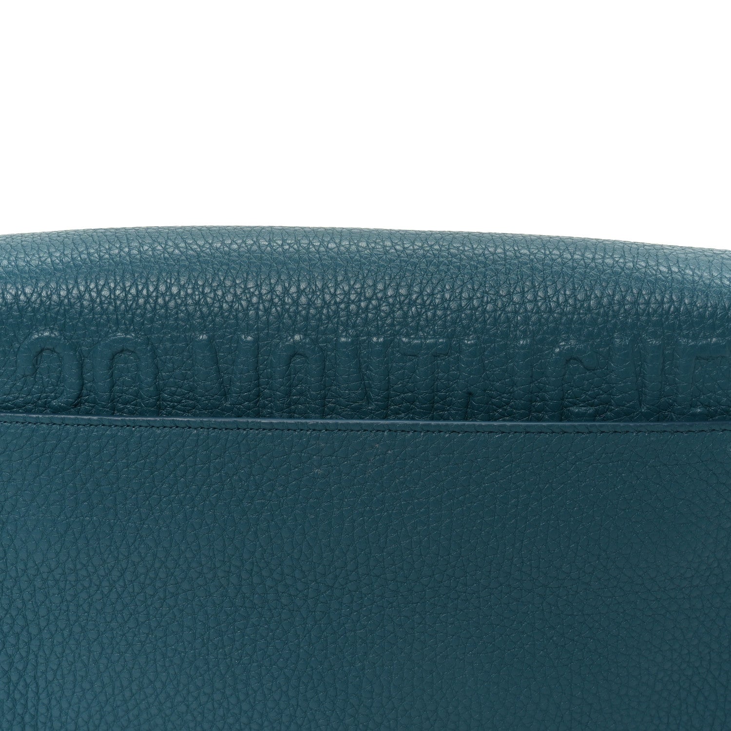 Grained Calfskin Medium Bobby Flap Steel Blue