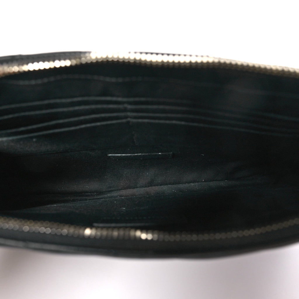 Calfskin Matelasse Monogram Cassandre Tablet Pouch Black