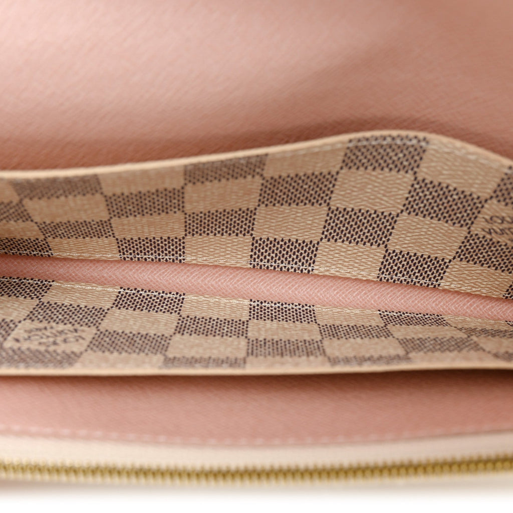 Damier Azur Emilie Wallet Rose Ballerine