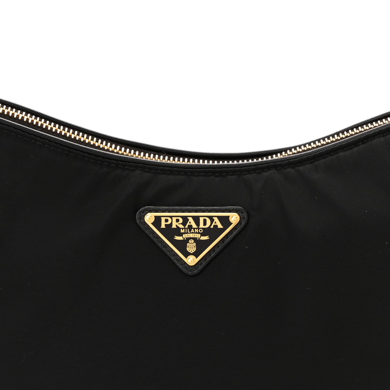 Re-Nylon Vitello Large Aimee Shoulder Bag Black