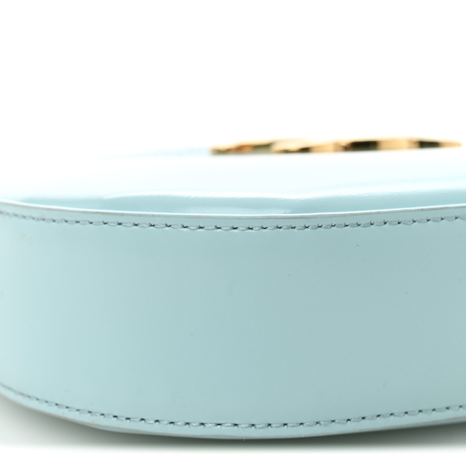 Shiny Calfskin Medium Tilly Triomphe Shoulder Bag Light Blue