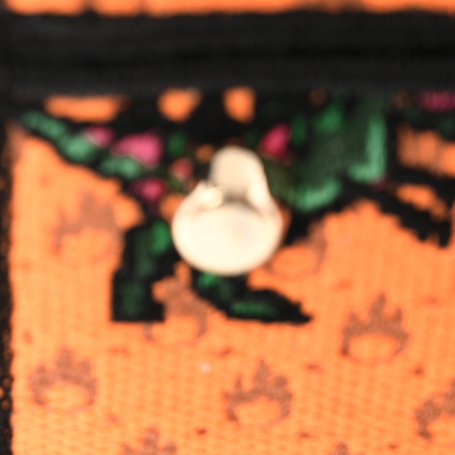 Canvas Embroidered Dino Medium Lady D-Lite Orange Multicolor