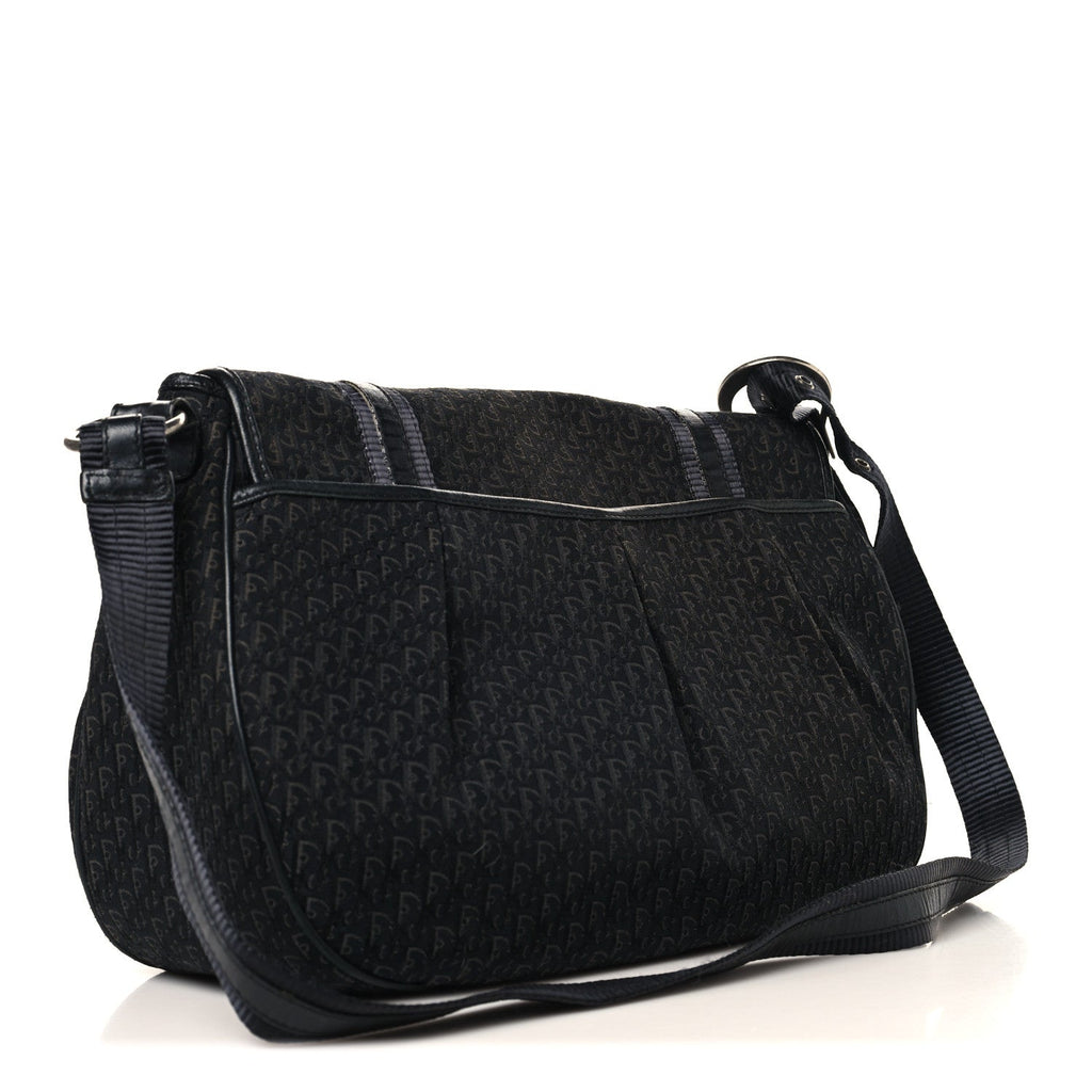 Canvas Diorissimo Buckle Messenger Black